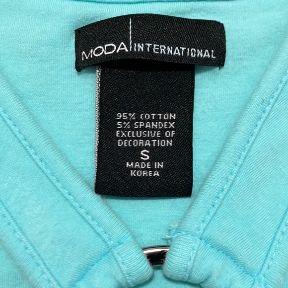 Y2K Vintage Moda International Halter Top with Metal Ring Detail Size S - Picture 4 of 5